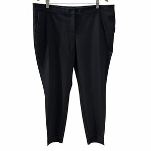 LAFAYETTE 148 black step stretch Manhattan Slim-Leg Pants